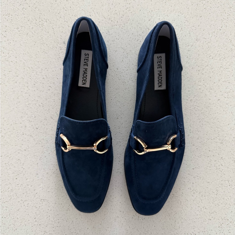 Steve Madden Carrine Navy Loafers